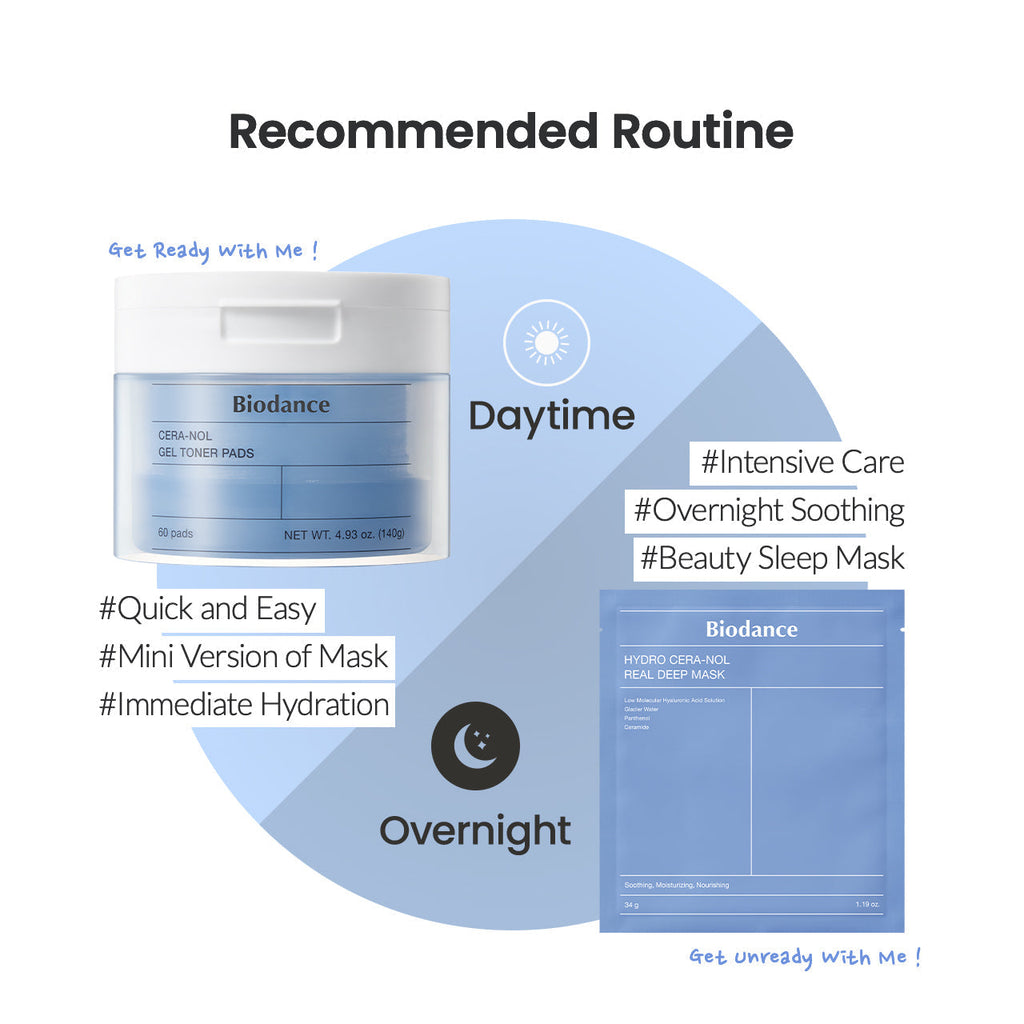 Biodance - Hydro Cera-Nol Gel Toner Pads 60 Unidades 140g