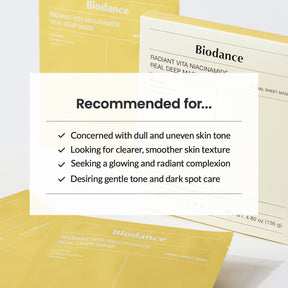 Biodance - Máscara Radiant Vita Niacinamide Real Deep Mask (COMPRE 3 LEVE 4)